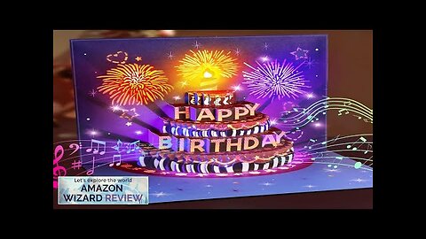 INPHER Birthday Cards Fireworks Pop Up Cake Light and Music Happy Birthday Review