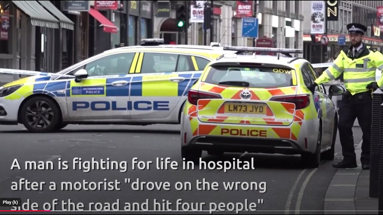 Car ploughs into Shaftesbury Avenue on Christmas Day hitting four people