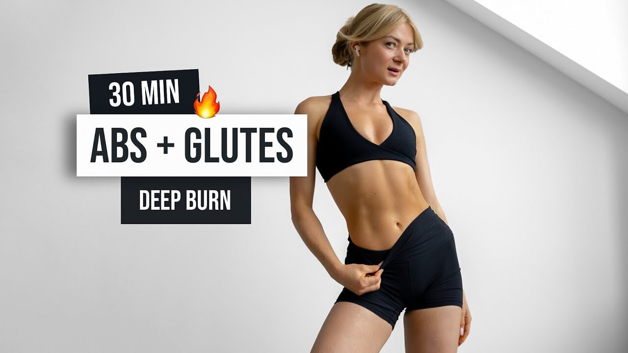 DAY 4 . 30 MIN ABS CORE + GLUTEUS WORKOUTS ( INTERMEDIATE / ADVANCED) No Equipment . Home workout