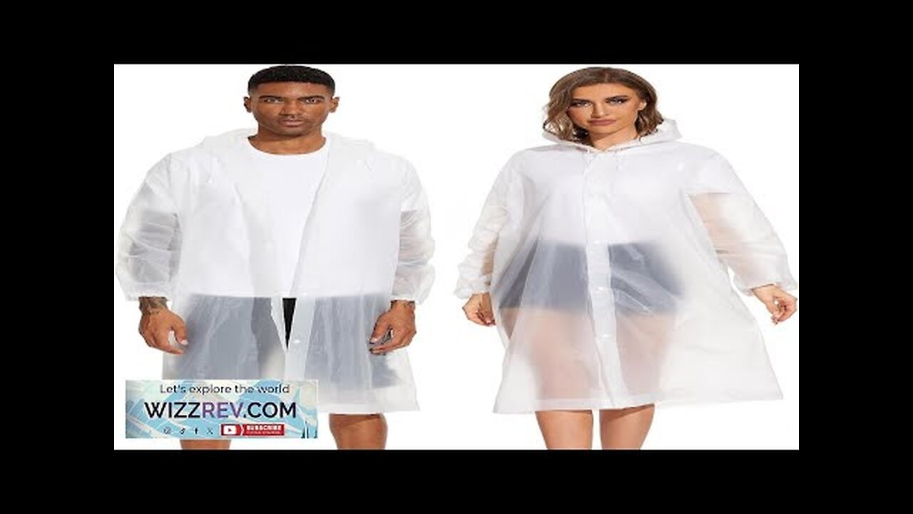 OFFITECTURE 2-Pack Reusable Rain Ponchos for Adults Hooded Raincoats for Women/Men Review