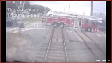 Watch: Train Collides With Firetruck In Horrific Crash