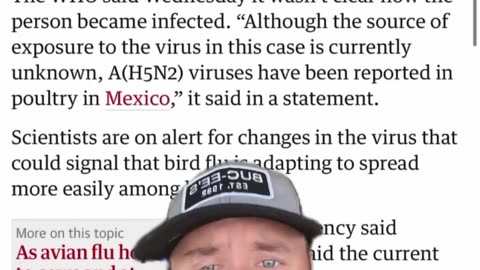 WHO Blames H5N2 for Mexico Death – Another Fear Tactic?