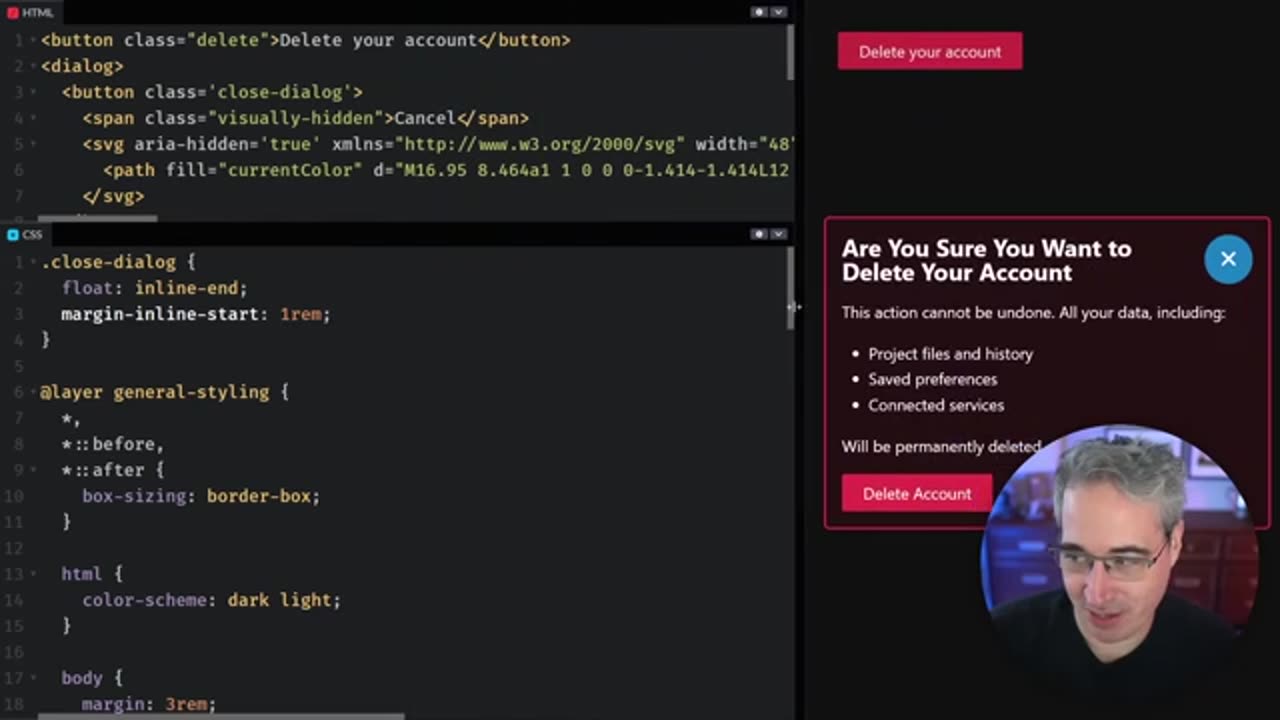 don't do this .close-modal { position: absolute;