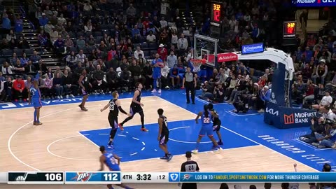 NBA - NEW CAREER HIGH IN PTS FOR SHAI ‼️ This triple gives him 46 on the night ⛈️