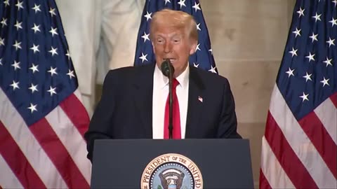 President Donald J Trump speaks at the National Prayer Breakfast.