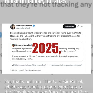 Fact Check: NO Evidence Of Unauthorized Drones Over White House On January 13, 2025