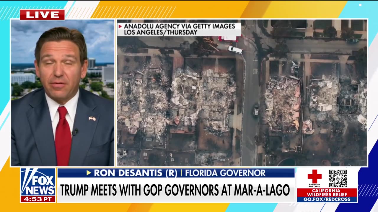 DeSantis BLASTS media for fire coverage: 'They're trying to pin this on Trump'