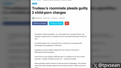 TPV - Prosecutors Preparing to Arrest Trudeau on Sickening Array of Child Sex Charges 1-7-25