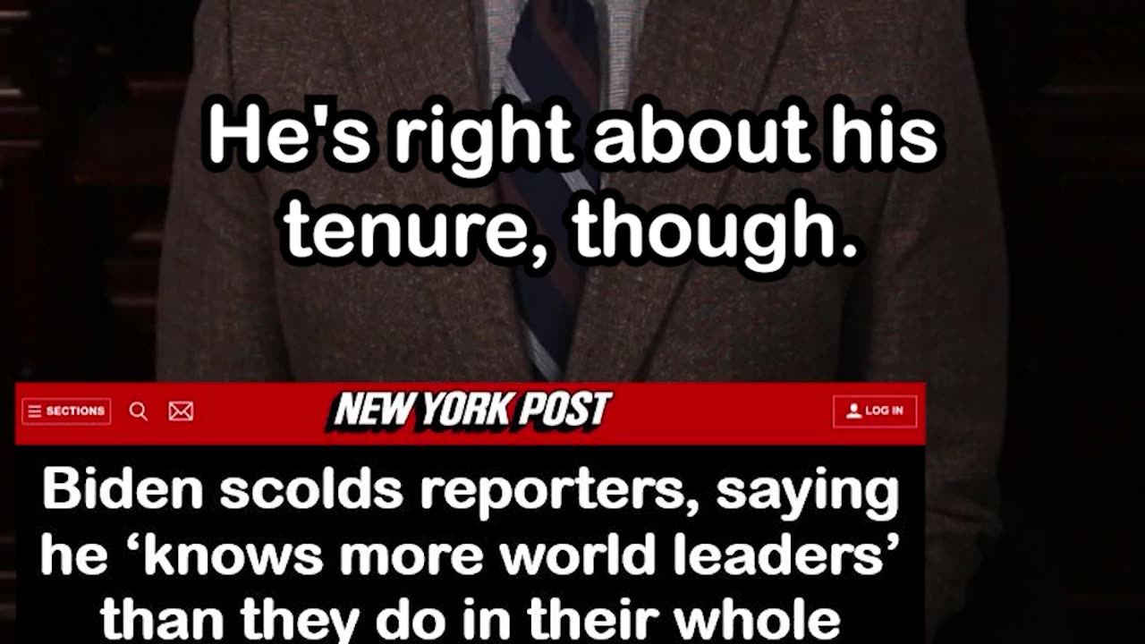 Biden Swears at Reporters: 'I Know More World Leaders Than You!'