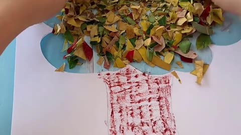 How to make Autumn Tree with Dry Leaf