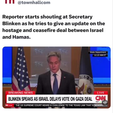 Reporter starts yelling during Blinken’s statement..