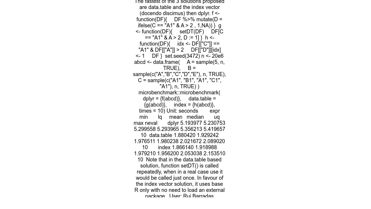 R alternatives to looping for more than 10 million data