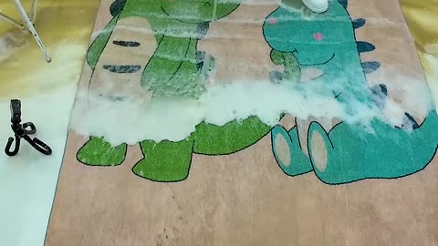 The Surprise Under The Mud - The Beautiful Dinosaur Carpet Gradually Revealed #shorts