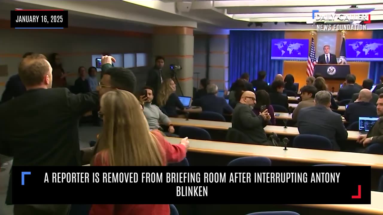 Reporter REMOVED After Interrupting Blinken