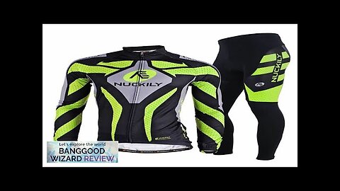 NUCKLY Cycling Jersey Set 3D Sponge Cushion Trousers Autumn Winter Warm Jacket Review