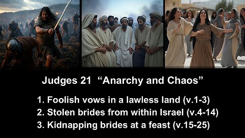 Judges 21 “Anarchy and Chaos” - Calvary Chapel Fergus Falls