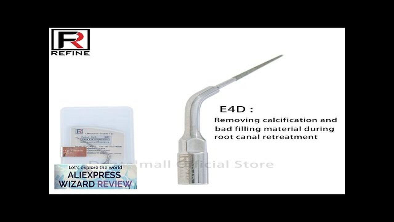 REFINE Dental Ultrasonic Scaler Endo Tip Perio Root Canal E4D 1/5PC Removing Review