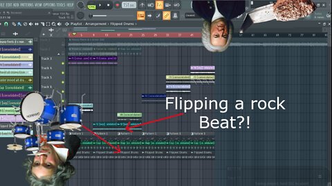 Flipping A Rock Beat?! (Adding Drums) -FL Studio Tutorial- Rock Trap Fusion-(Plus Mixing tips)