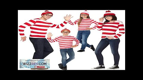 Wheres Waldo Striped Shirt Youth Kids Boys Wally Costume Shirt Glasses Review