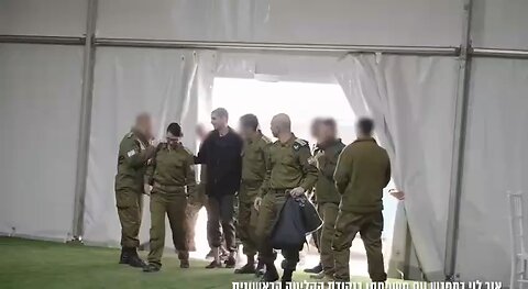 Hostage back from Gaza. Thin and in bad shape.
