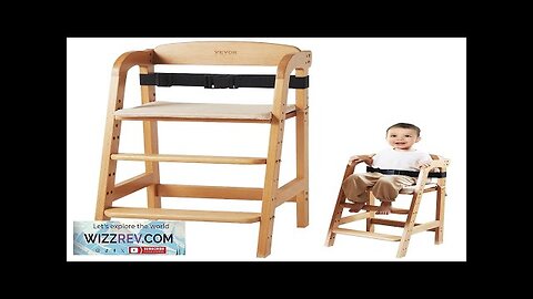 VEVOR Wooden High Chair for Babies & Toddlers Convertible Adjustable Feeding Chair Review