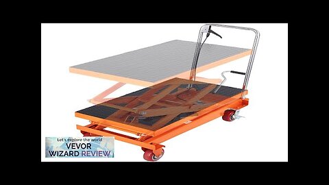 VEVOR Hydraulic Lift Table Cart 770lbs Capacity 59" Lifting Height Manual Double Review