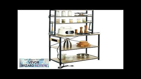 VEVOR Kitchen Baker's Rack with Power Outlets 6-Tier Industrial Microwave Stand Review