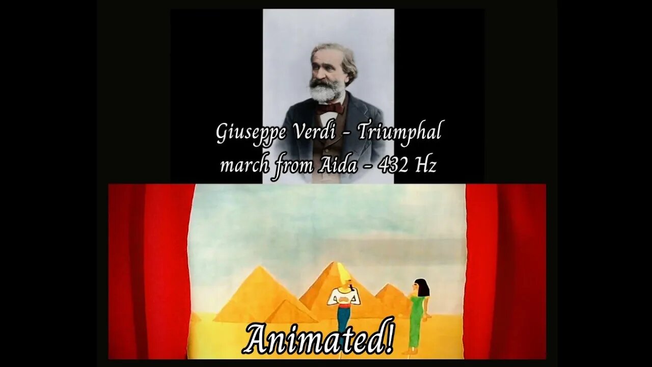 Verdi - Triumphal march from Aida (432Hz) - Animated!
