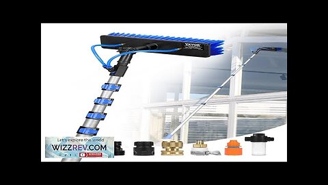 Water Fed Pole Kit 36FT Solar Panel Cleaning Pole 180° Rotatable Brush Review