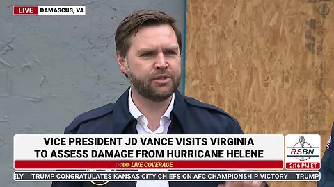 WATCH| Vice President JD Vance Speaks to the Press on Disaster Relief in Damascus, VA - 1/27/25