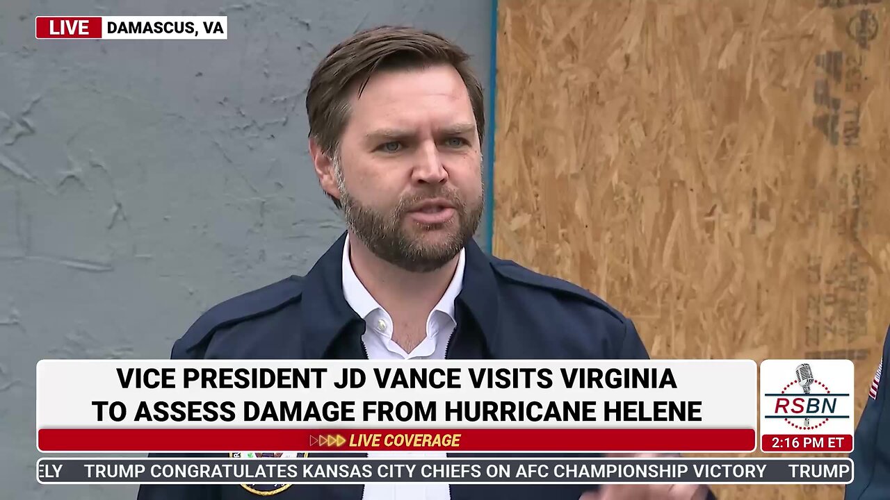 WATCH| Vice President JD Vance Speaks to the Press on Disaster Relief in Damascus, VA - 1/27/25