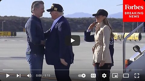 Trump Embraces Gavin Newsom After He And Melania Arrive In Los Angeles, California?