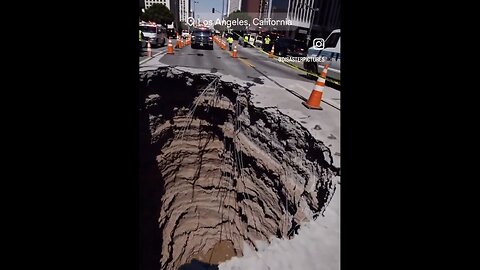 MASSIVE SINKHOLE OPENS🚔🛣️👷‍♂️🕳️🚏🚙ON STREET IN PACIFIC PALISADES CALIFORNIA🚦🚏🕳️🚗💫