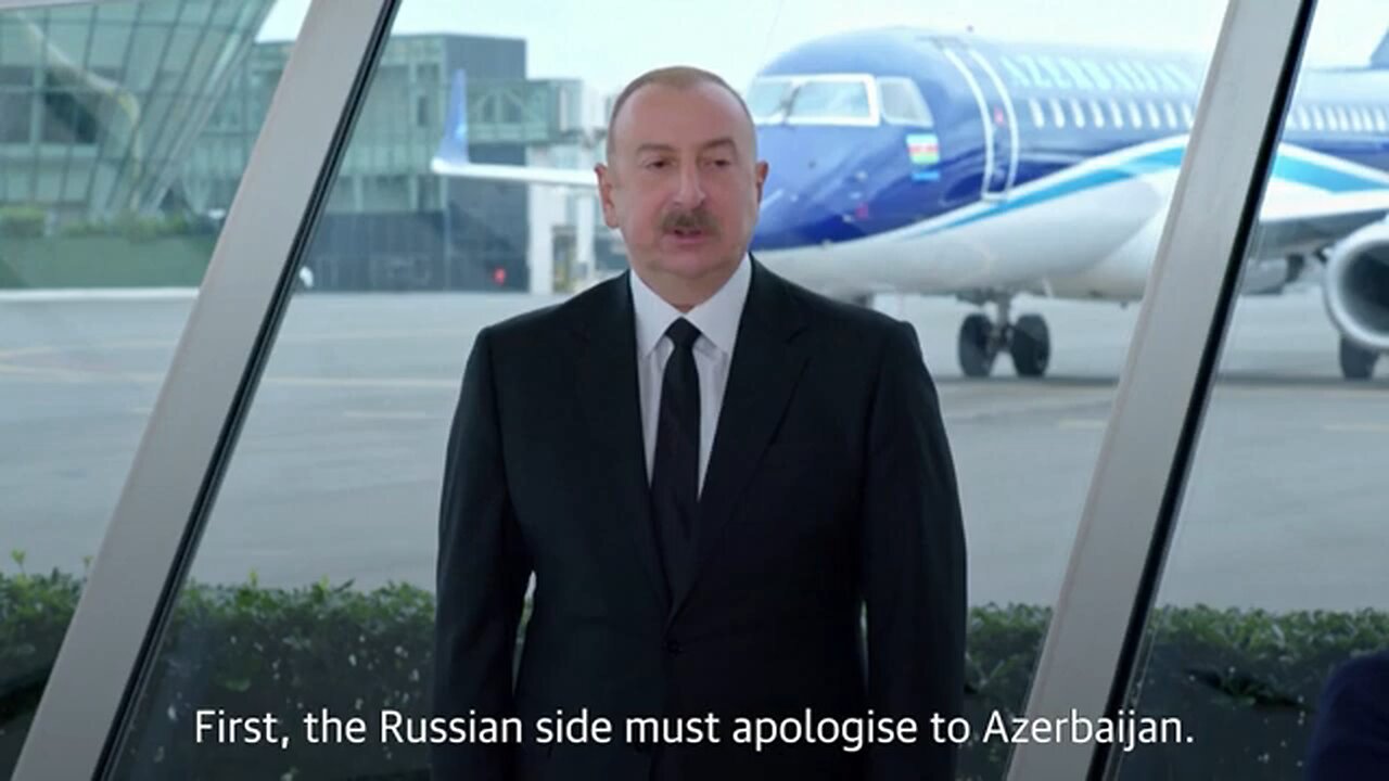 Azerbaijan president blames Russia for shooting down plane on Christmas Day