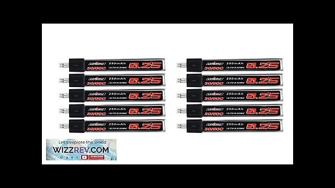 10Pcs URUAV 3.7V 250mAh 30C/60C 1S Lipo Battery PH2.0 for Blade Nano Review