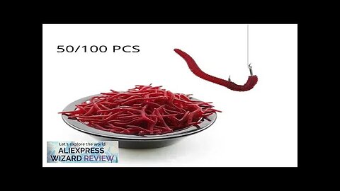 10/20/50/100/200pcs Soft Lure Bass Bream Bloodworm Fishing Earthworm Worm Rubber Red Worms Review