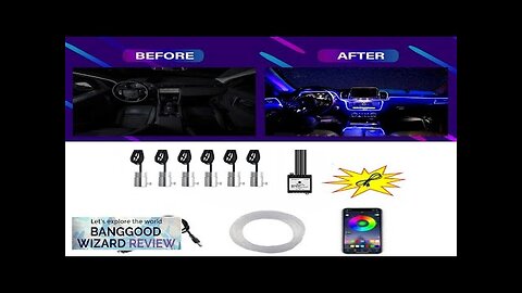 6IN1 8M RGB LED Atmosphere Car Interior Ambient Light Fiber Optic Strips Review