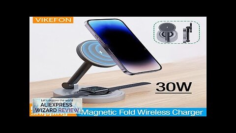 Magnetic 2 In 1 Wireless Charger Stand Pad Fast Charging Station Dock Review