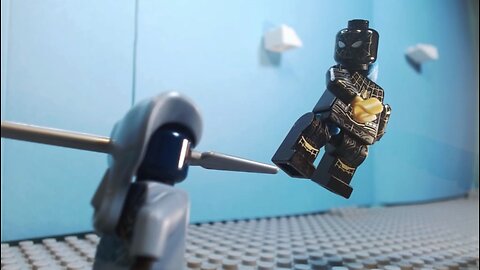 Black And Gold Suit Spider-Man VS Ninjago Serpentine Rattla - Unedited Clip