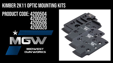 Kimber 2K11 Optic Mounting Kits