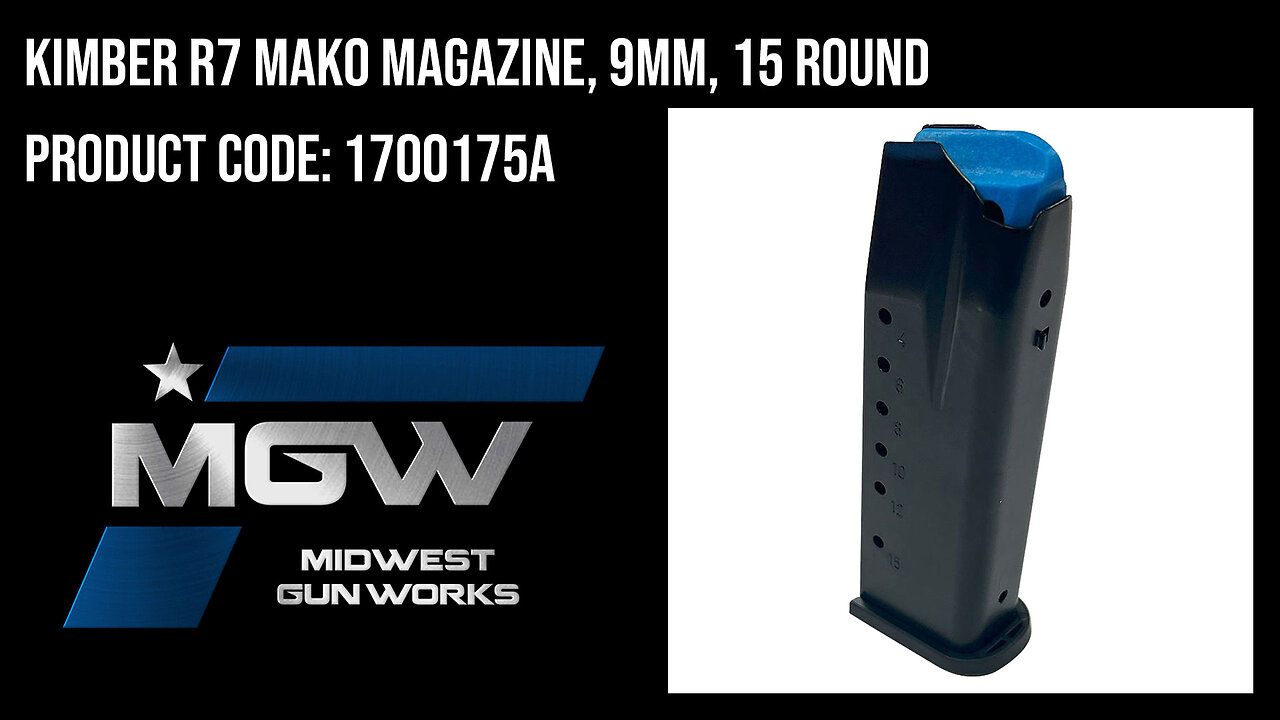 Kimber R7 Mako Magazine, 9mm, 15 Round - 1700175A