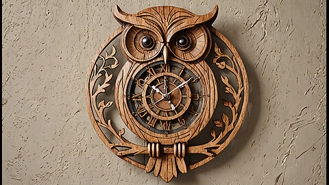 Owl Clock Mechanical Time - Step 1 (Wood Craft)