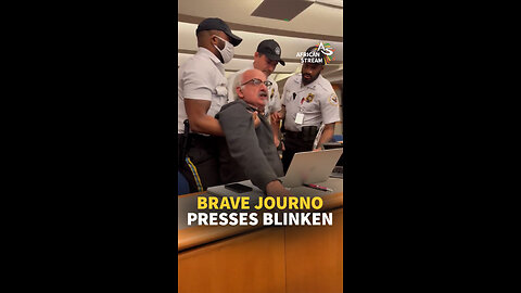 BRAVE JOURNO PRESSES BLINKEN