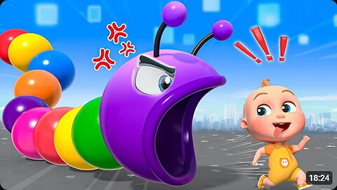 Police VS Hungry Worm! Worms From The Game _ Funny Cartoons _ PulkaCoco_ Nursery Rhymes & Kids Songs