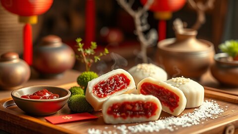 Soft, Sticky, and Fragrant: Red Bean Glutinous Rice Cakes for Chinese New Year 🍘✨