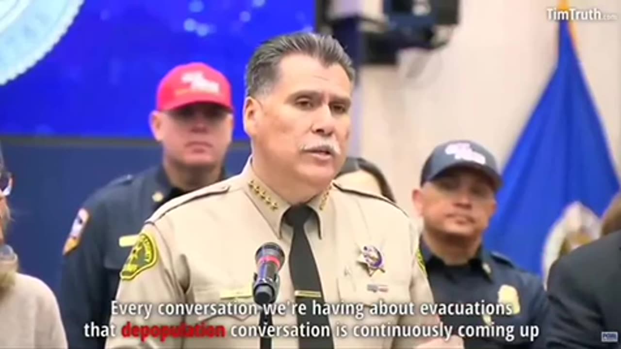 LA county sherrif freudian slips the depopulation agenda on live television