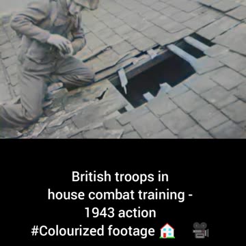 British troops inhouse combat training 1943 action #Colourized footage 🏠 🇬🇧 🎥