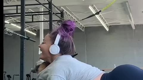 Adorable Bulldog Helps Parent Workout At Gym