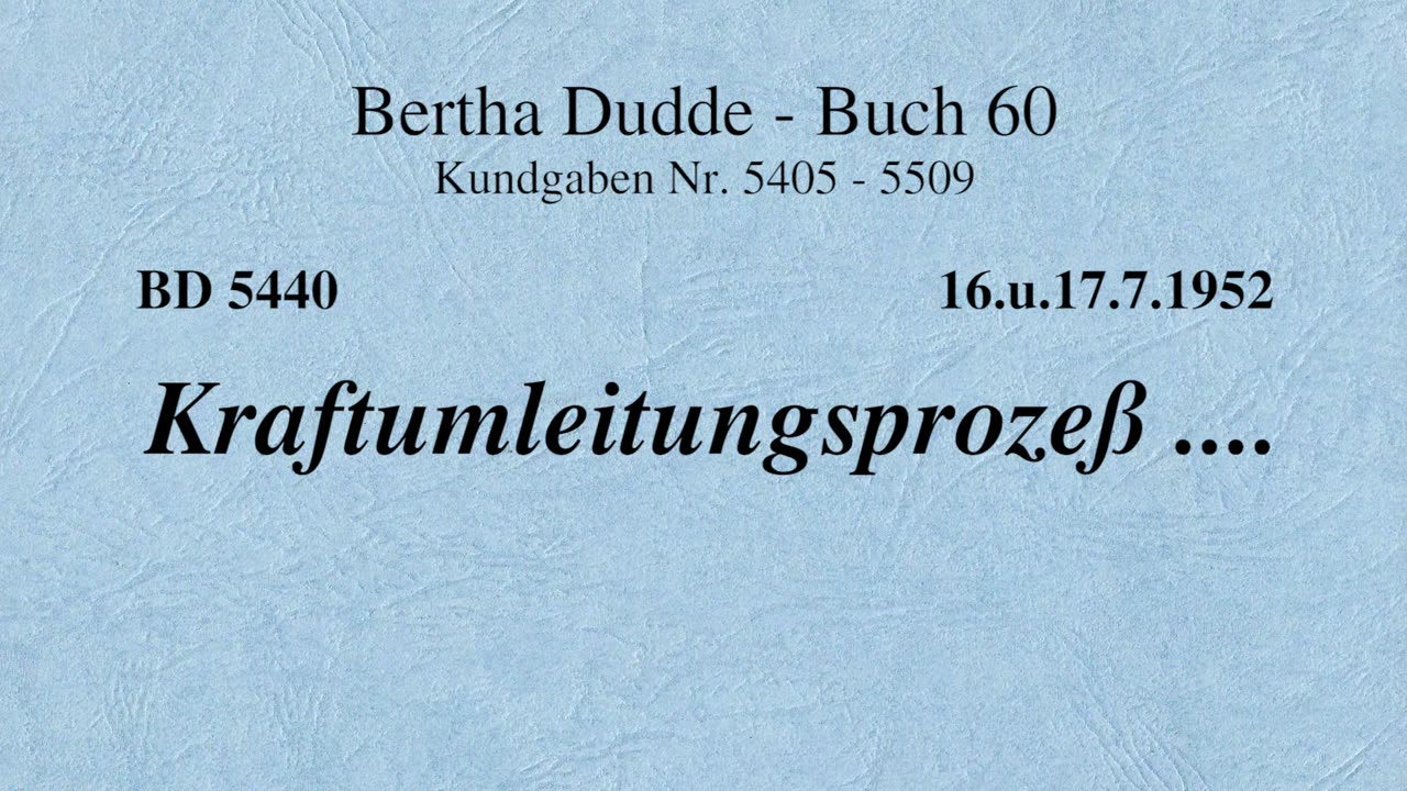 BD 5440 - KRAFTUMLEITUNGSPROZESS ....