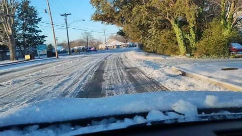 Driving in Mebane NC after snow